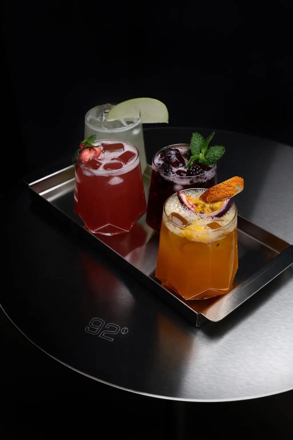 Layered coffee drink from the 92° menu